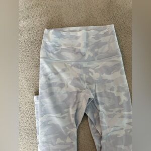 lululemon athletica Camouflage Leggings - Gray and White
